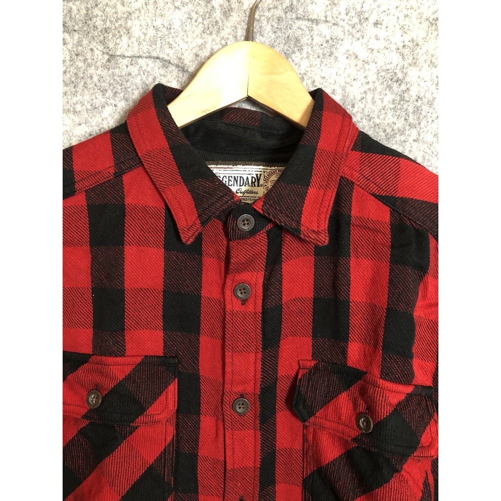 Legendary Whitetails Shirt‎ Medium Lumberjack Plaid Heavy Cotton Hunting Hiking